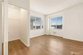 Big and Bright Primary Bedroom with walk-in closet.