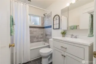 Full bathroom was recently fully remodeled from top to bottom