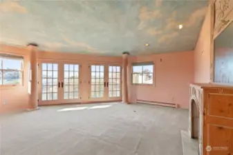 From the landing looking into the grand living room