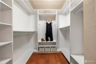 Walk=in closet in primary suite.