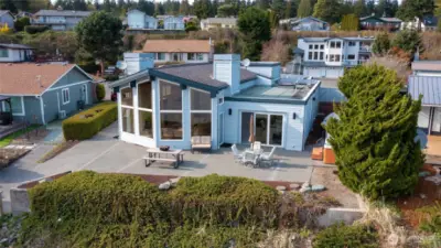The side yard is partially fenced and convenient for outdoor storage.