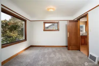 Off of the dining room, through a beautiful swinging door is the updated kitchen.