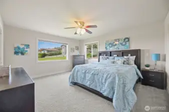 Expansive primary BR on main floor fits king size bed