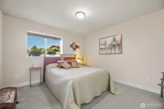 Bedroom 2 on lower level with walk-in closet