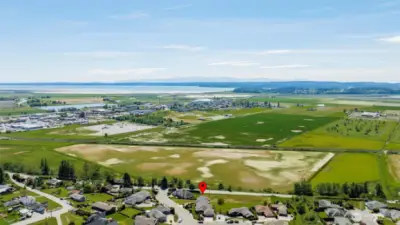 View of Stanwood, Port Susan Bay, Camano Island & Olympic Mountains