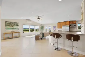 great room off kitchen... and that view!