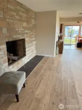 This firebox is is huge…. Pic does not do justice to the rip-roaring roaster you will be having here.   The home does have Natural Gas plumbed in the nearby kitchen with crawl space access underneath so a new gas fireplace insert would be relatively easy.