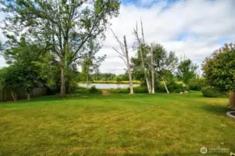 Rear yard features easy lake access and marvelous nature views.