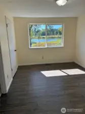 Primary bedroom with fabulous water view