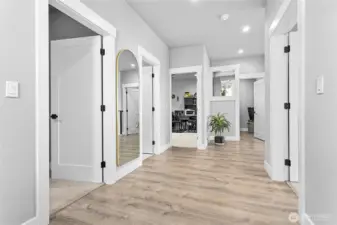 Upstairs landing, open hallway