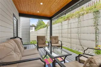 Covered back patio