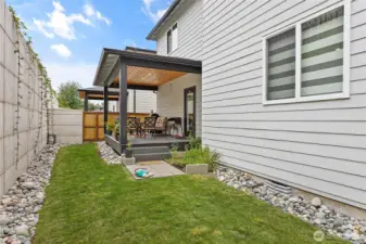 backyard with covered patio