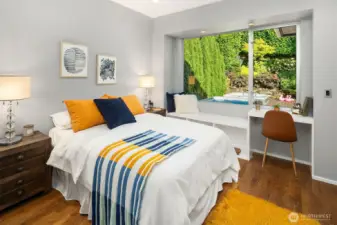 This bedroom is en-suite and can be used as a second primary bedroom. Great for guests or could make for a great home office too.
