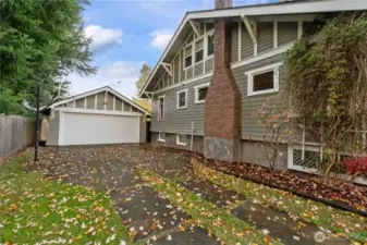400 square foot detached, drive through garage
