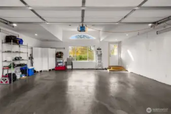 Garage connects to the deck.