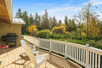 Outdoor deck connects to the main level livingroom.