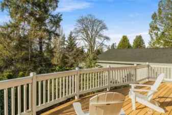 Outdoor deck connects to the main level livingroom.