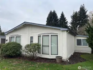 Outdoor view of sunroom