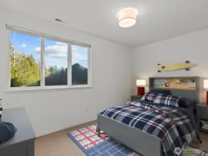 3rd bedroom on the 2nd floor. Virtually staged.