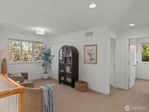 Flex space upstairs. Watch TV or read a book.