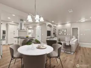 Welcome to the spacious separate apartment in the basement. This unit has it's own garage and front door. Great room, kitchen and eating area. Virtually staged.