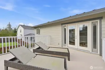 Private deck off of primary bedroom.