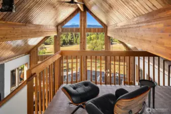 Relax in your Eames with coffee and take in snow capped mountains.