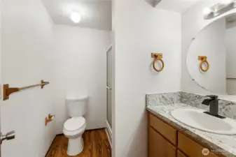 Owners bathroom with walk in shower