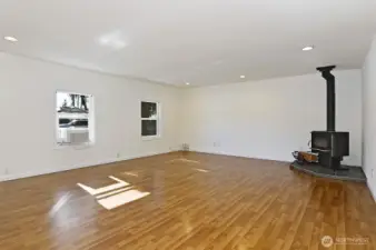 Absolutely huge family room with so many possibilities.