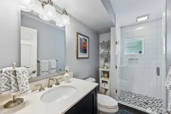 Main floor 3/4 bath added in 2016.