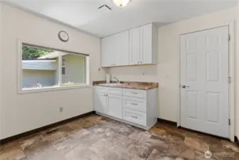 Perfect work from home space, home gym, work out room or craft space