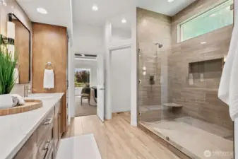 A large, stunning and inviting shower is all yours.