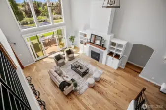 Up the stairs, you will find a large central space and three more bedrooms.