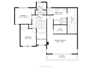 Upstairs floor plan