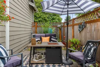 Private sitting area on your patio.