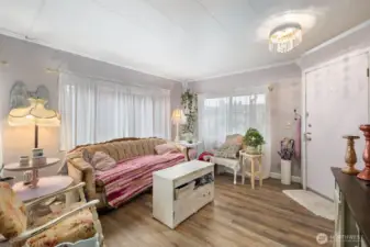 The crown molding above the door is edited.