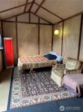 Another view inside the shed cabin.