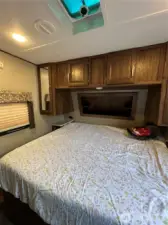 Bed in the trailer.