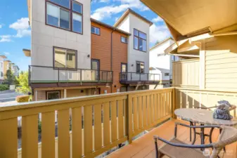 Private balcony located just off the kitchen, the perfect retreat to enjoy the outdoors.