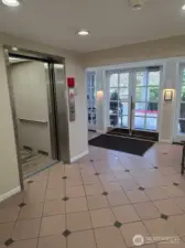 Front entrance - Secured Lobby - with elevator.