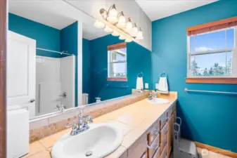 Second Full Bath upstairs with double sink