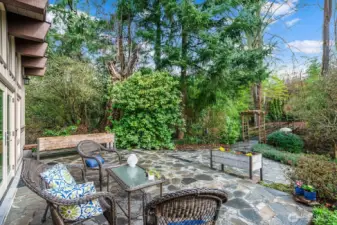 The two large planters make excellent raised beds for growing vegetables and berries through the summer and fall.