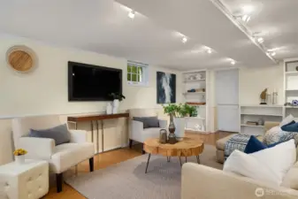 Private Bonus Space for Unit A on lower level (not counted in lisiting sq ft) Second Living Room, media room or guest suite! (Half bath is down the hall)