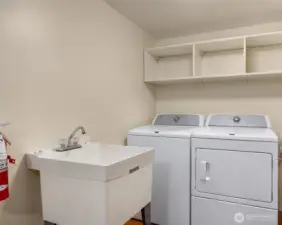Private laundry & storage room for Unit A