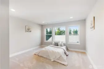 Bedroom #3, premium carpet throughout with the thickest padding you can get, with a Jack and Jill shared, full-service bathroom between the 4th bedroom.