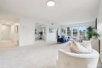 very large area for bringing in your personal furniture to create different sitting spaces