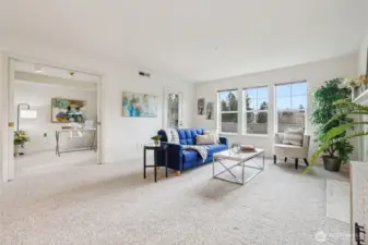 2nd bedroom is to the left and would be great for a media room, guest room, den, craft room.