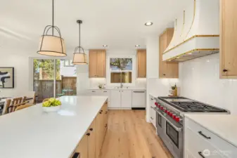 Gourmet kitchen with Wolf range & Sub-Zero Fridge