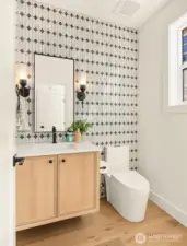 Powder bath on main level