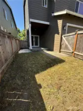 Fully fenced back yard